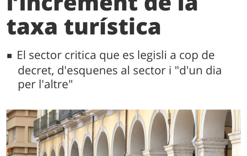 El galimaties de la taxa turística